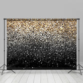 Lofaris Silver And Golden Snowy Bokeh Winter Backdrop